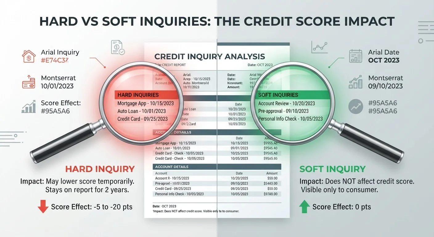 Hard Inquiries vs. Soft Inquiries: What Actually Dings Your Score
