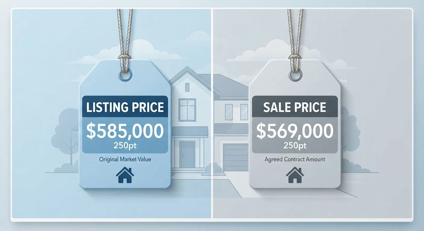 Listing Price vs. Sale Price: Why the Gap Exists and What It Signals